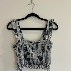 Nique Black and White Crop Top